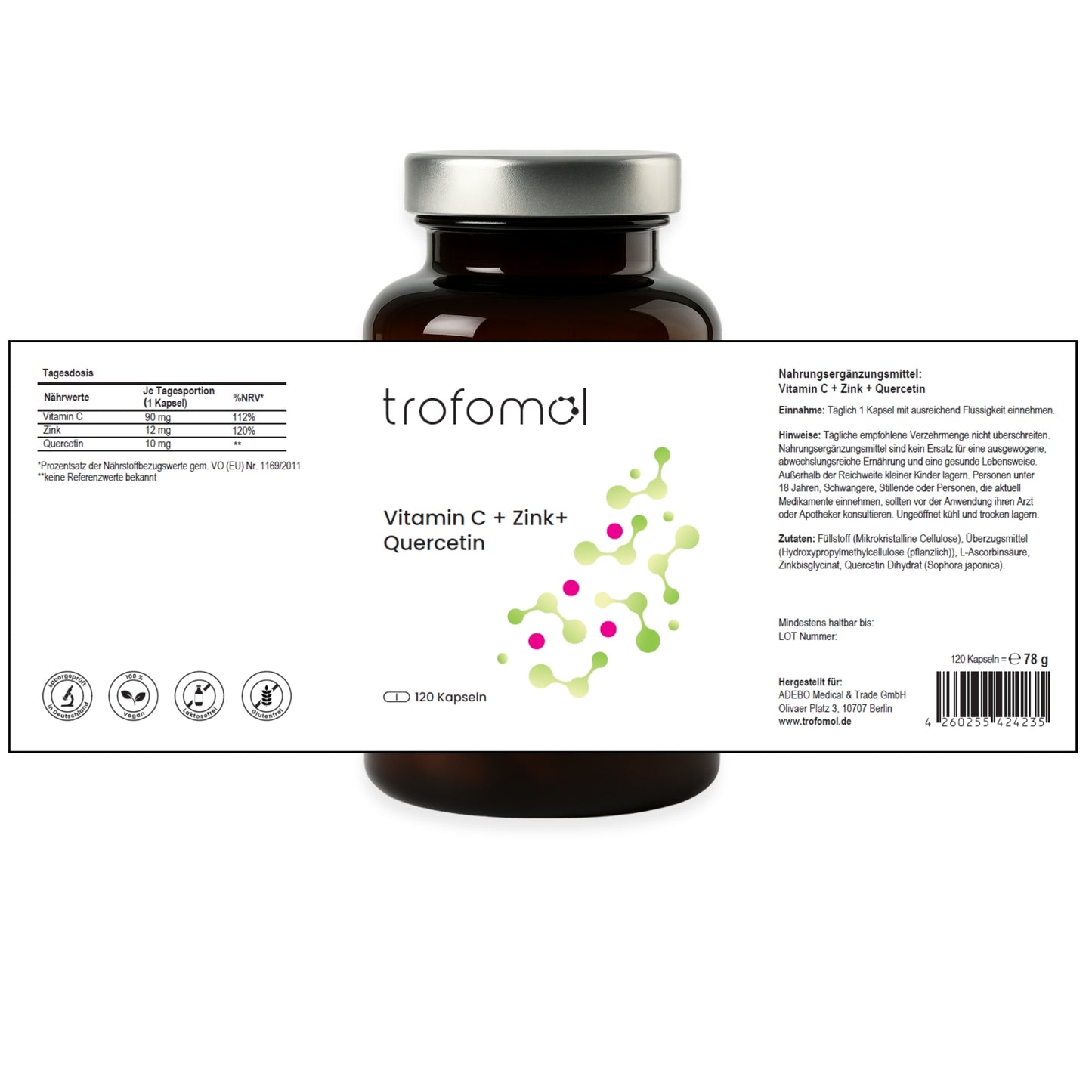 Vitamin C + Zink + Quercetin