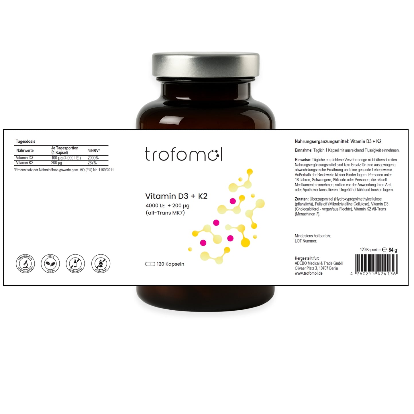 Vitamin D3 + K2
