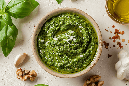 Grünes Pesto mit Walnüssen & Rapsöl